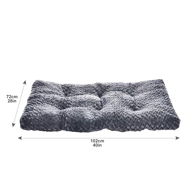 Foto 4 de 5 de Amazon Basics Se puede lavar a máquina Cama para mascotas perro, Gris, 102 x 69 x 9 cm