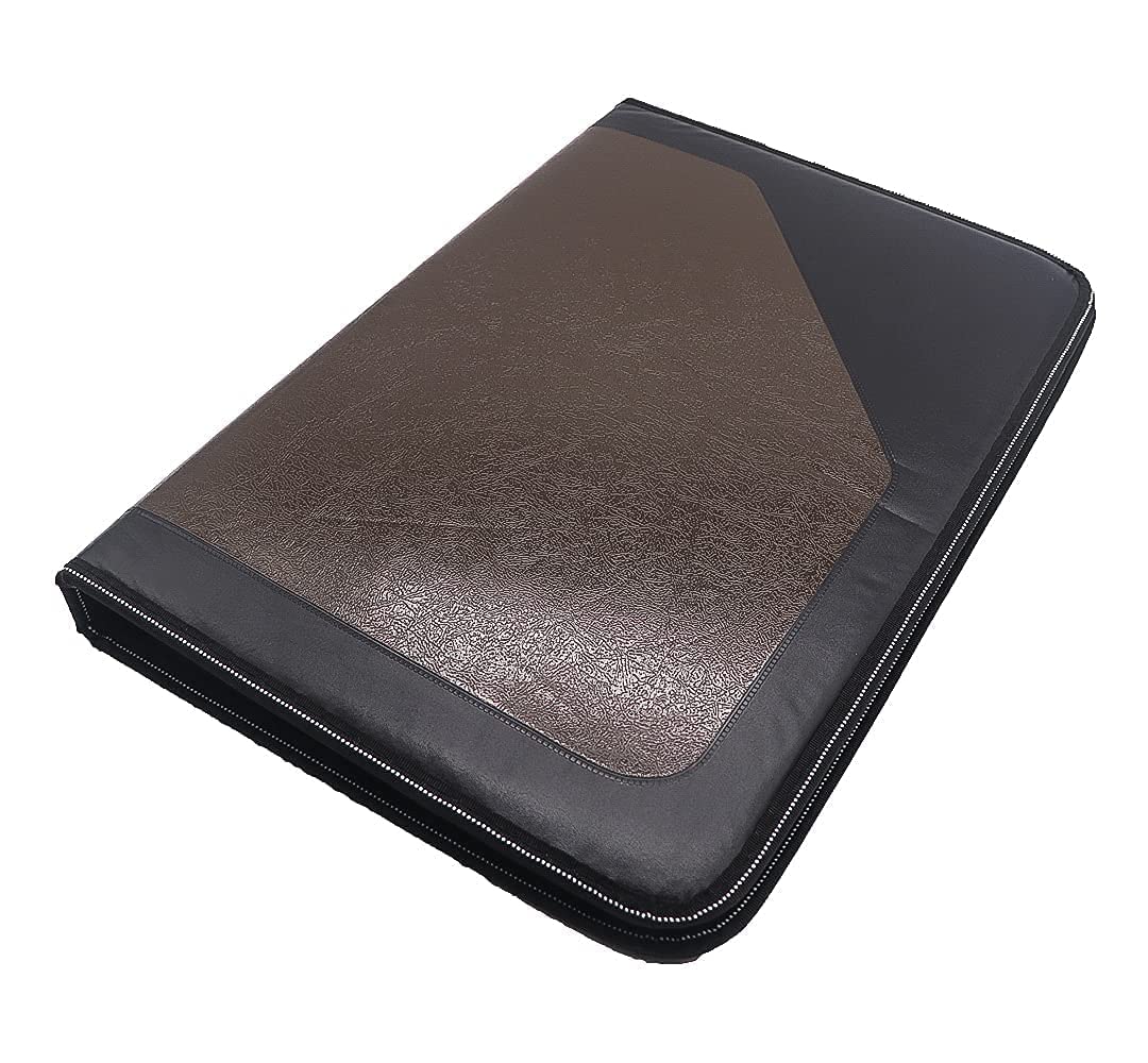 PU Leather 12-Pocket A4 File Organizer Professional Document Holder for Certificates, Legal Documents, Home, Office, Coloured File Folders, Multipurpose, School Use (CO-A4 File-BRWN)