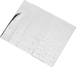 STAHAD 6 Pçs Arte Dia Da Carimbo Carimbo Estênceis Aniversário Estêncil Coração Acessórios Placa Imagem Placas Modelos Flor Dia Namorados Carimbo Estrela Floral Para