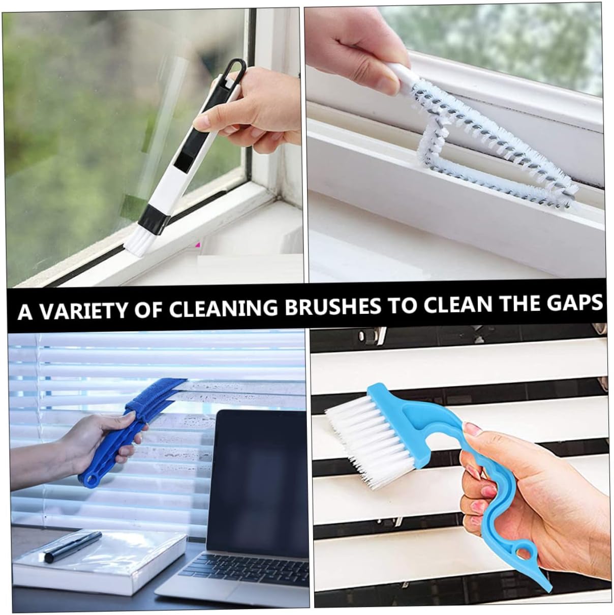 8pcs Multi-Functional Shutter Cleaning Brush Plastic Cleaner Set Xmas image 2