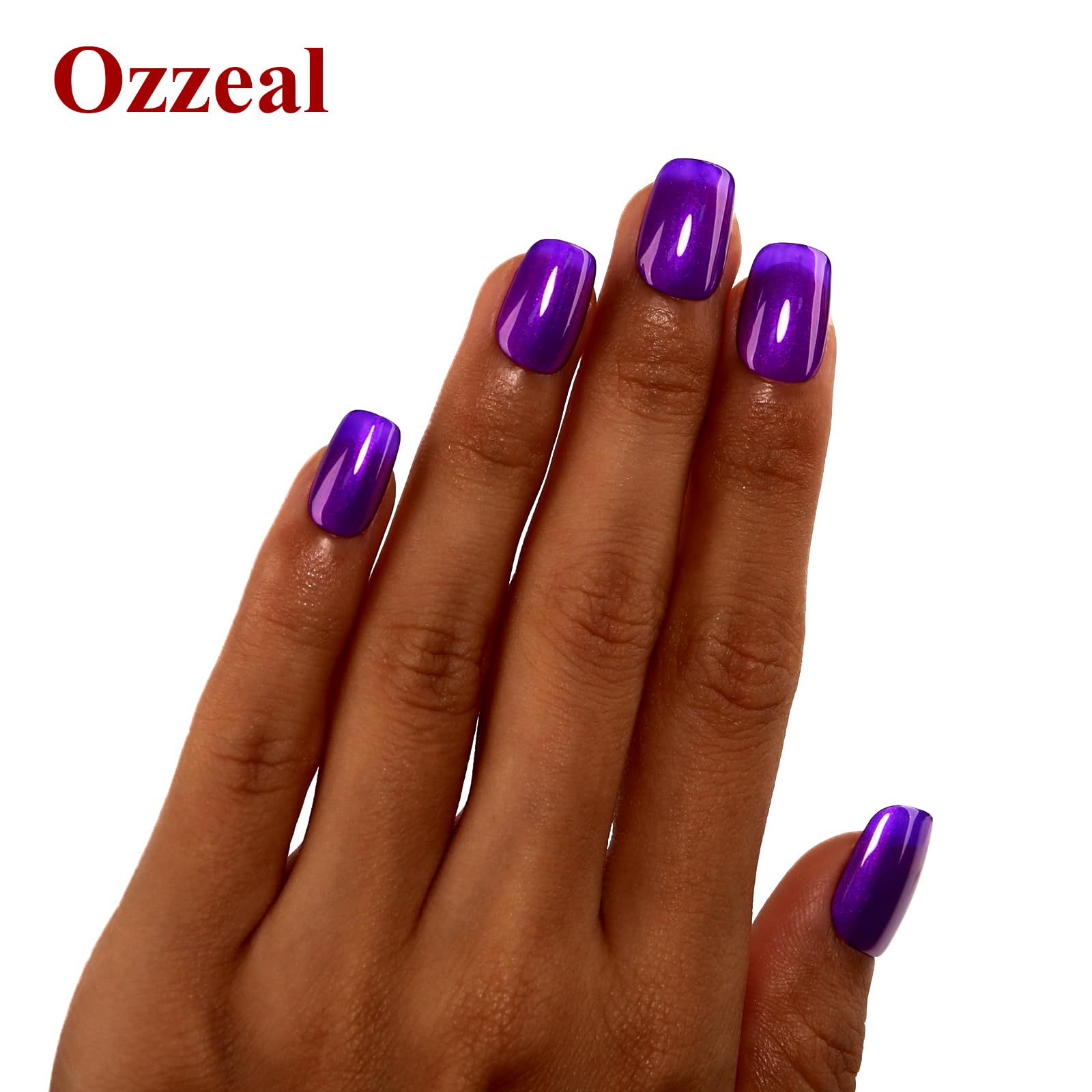 Ozzeal 15ML Deep Purple Glitter Nail Gel Polish Sparkle Shimmer for Fall Winter LED UV Soak-Off Manicure Art DIY — view 4