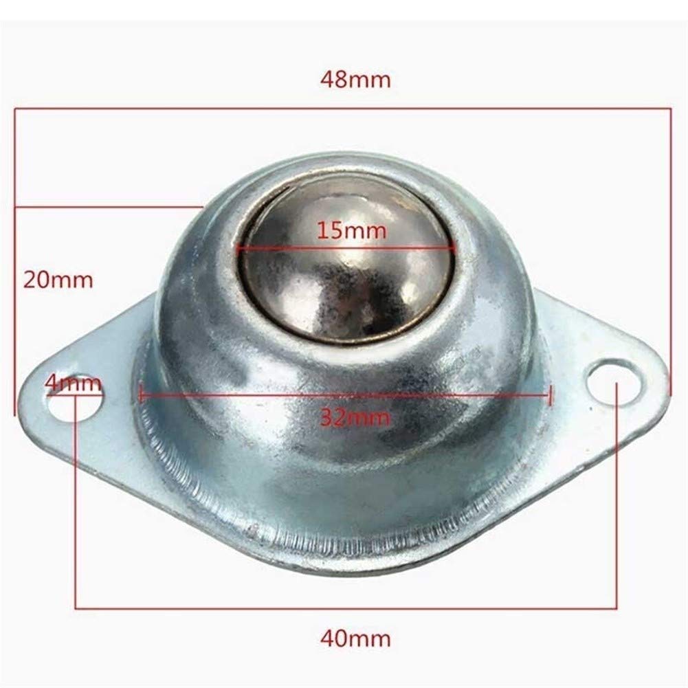 YIJIAN 5/10 / 20pcs à Billes en Acier Pivotante Roue Voiture Robot Roue Universelle des Yeux Ronds Compatible with Les Machines Meubles Trolleys (Size : 20Pcs)