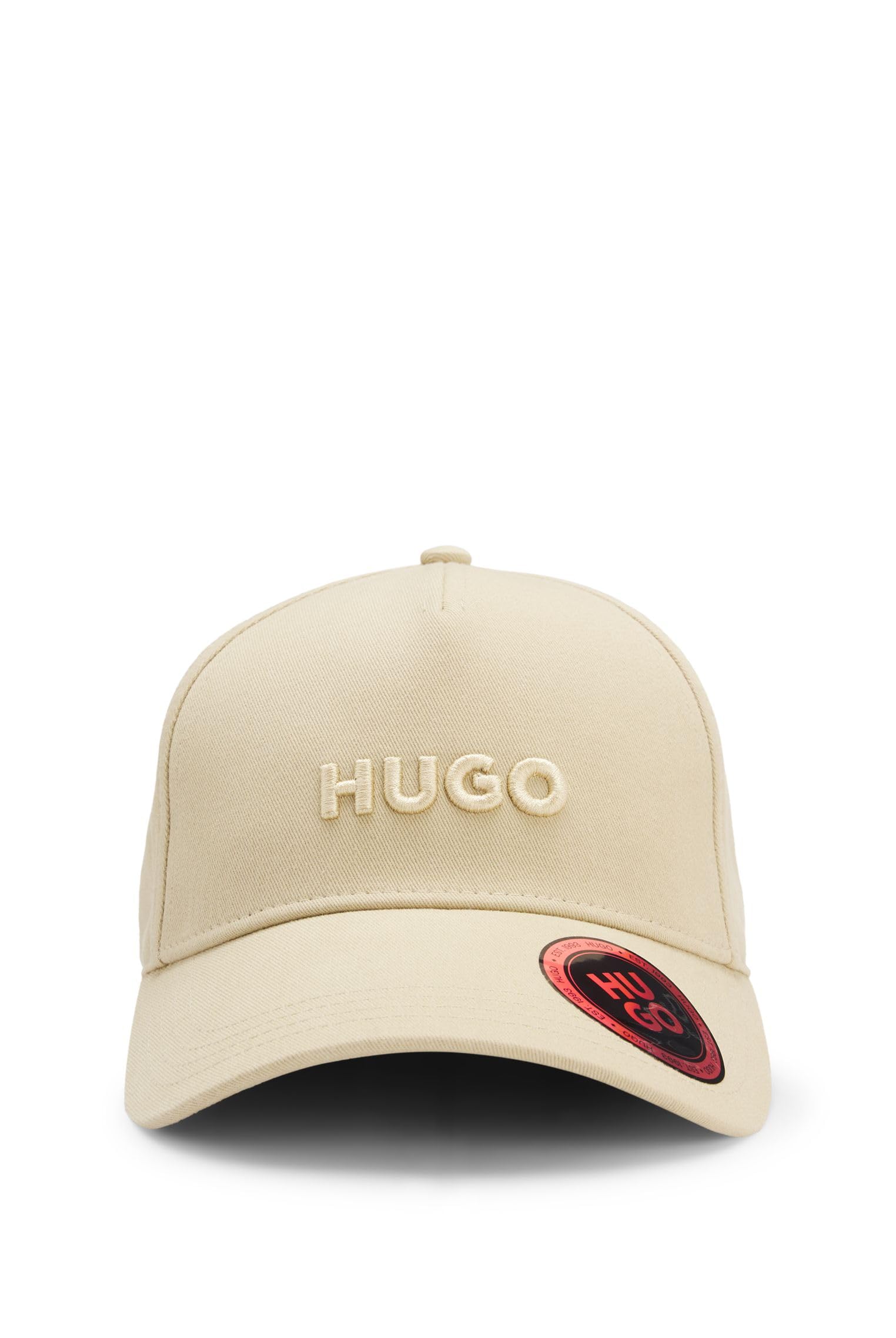 HUGO Mens Jude Cotton-Twill Cap with Logo