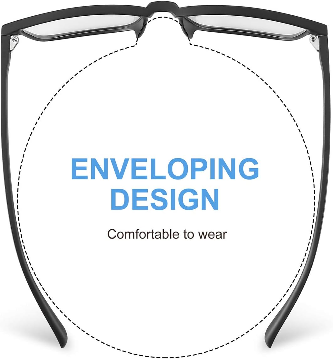 2 Pack Blue Light Blocking Glasses for Computer Eye Strain