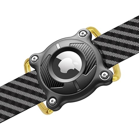 SWOXINGO AirTag Cat Collar Holder Waterproof with Gold Color Stainless Steel Anti-Breaking Leg.Fits up to 0.98Inch Collar. Cover