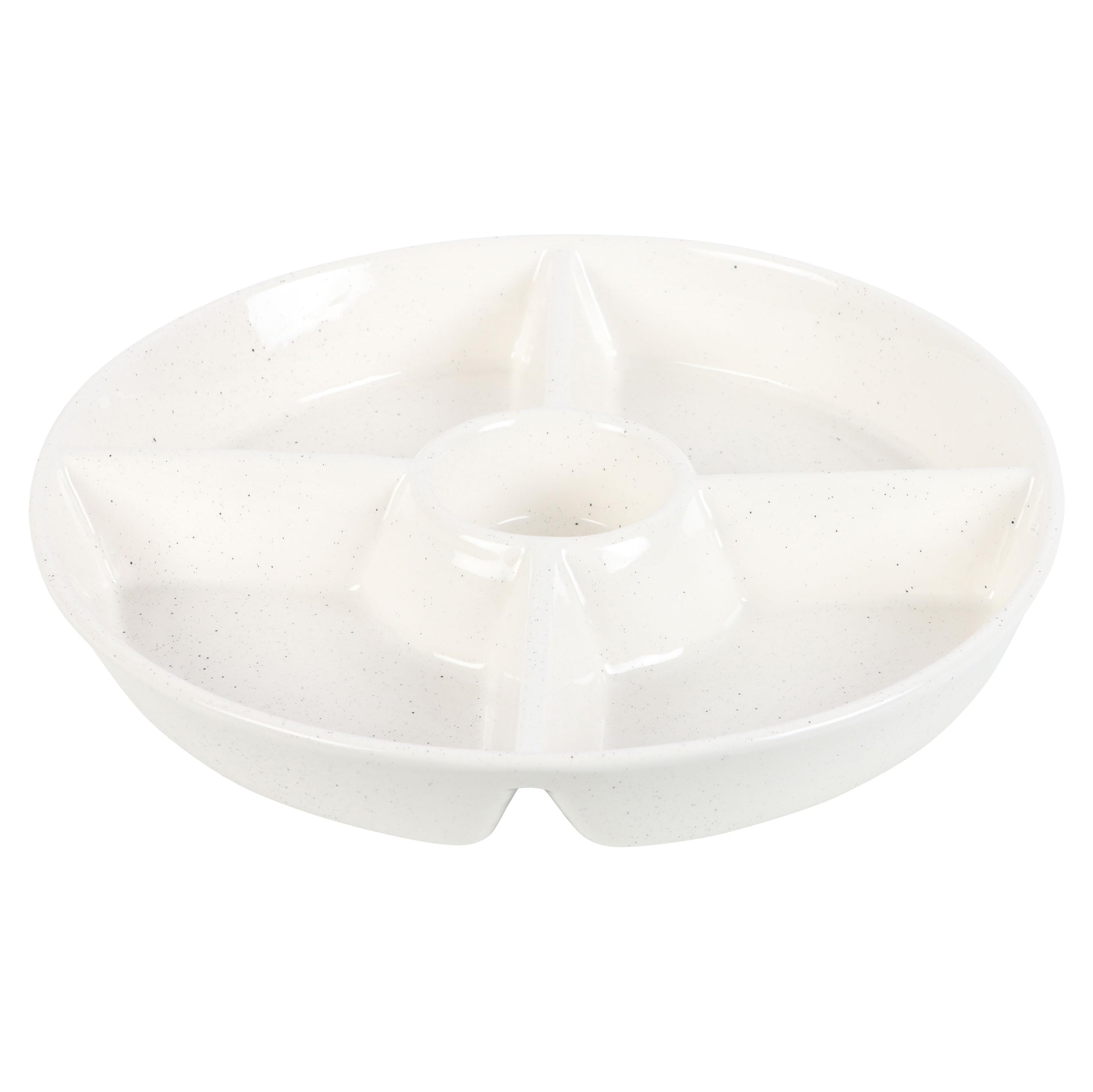 Something Different Wholesale Piatto per snack con patatine e salse fantasma: adorabile decorazione per feste di Halloween con accento di zucca, doppia funzionalità, durevole e facile da pulire,