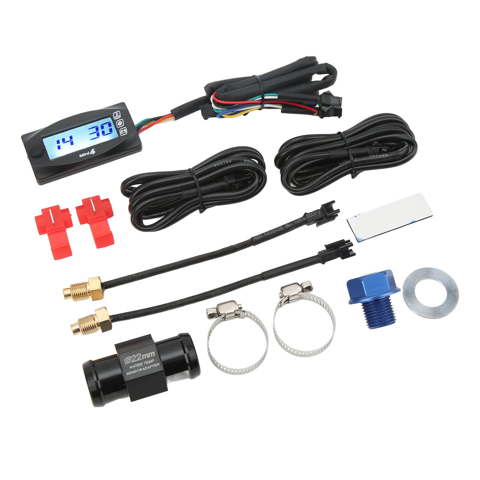 Yctze Medidor de Temperatura del Agua, 4 en 1 para Motocicleta (M16*1.5)