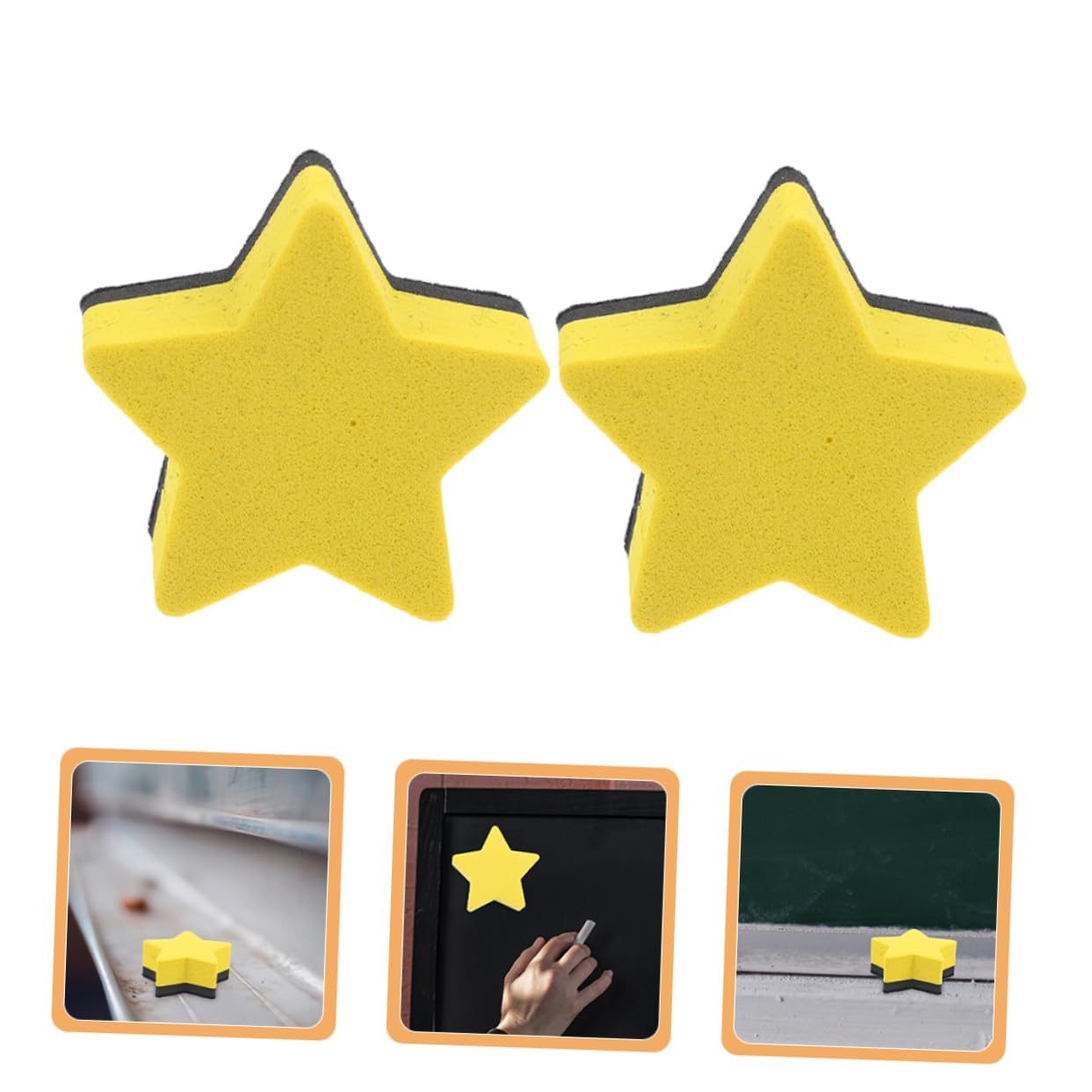 OSALADI 5 Ensembles Gomme Pentagramme Eraser De Tableau Blanc Magnétique Gommes Magnétiques Planche À Essuyer Petite Gomme Sèche Eraseurs De Tableau Blanc Feutrine Jaune 15 Pièces * 5