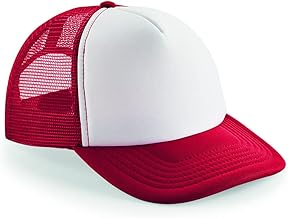Beechfield Vintage Plain Snap-Back Trucker Cap - Classic Retro Style Hat