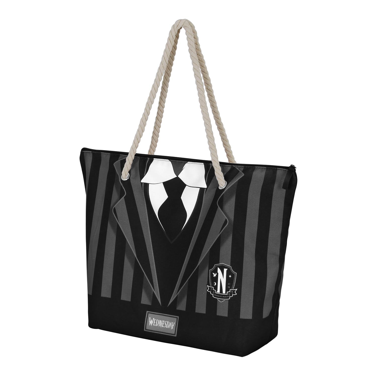 Karactermania Unisex Noir Beach Bag Wednesday Uniform