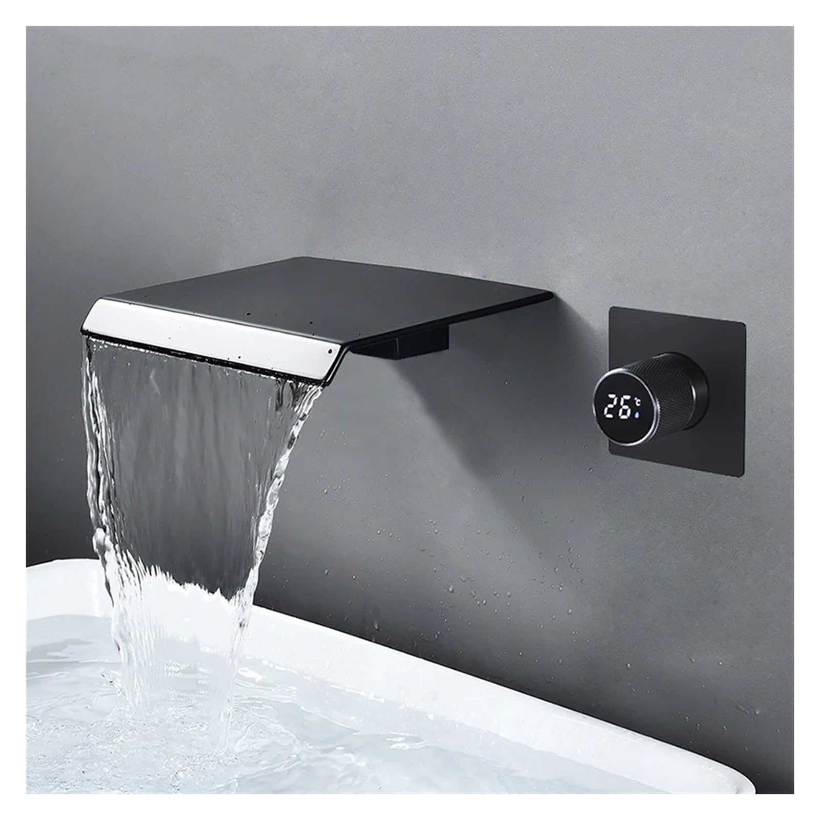 Robinet de lavabo chaud-froid mural pour résoudre le manque de place vasque