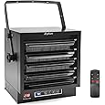 Hykolity Electric Garage Heater, 10,000W Fan-Forced Ceiling Mount Heater with Remote, 240V Hardwired Heater with Thermostat for Garage, ETL Certifed