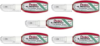 Pentel Pentex Pocket ZL103-WF - Lote de 5 correctores líquidos (4,2 ml), color blanco
