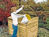 GreenSeason Mülltonnen-Box Mülltonnenverkleidung für 2 Tonnen inkl. Rückwand