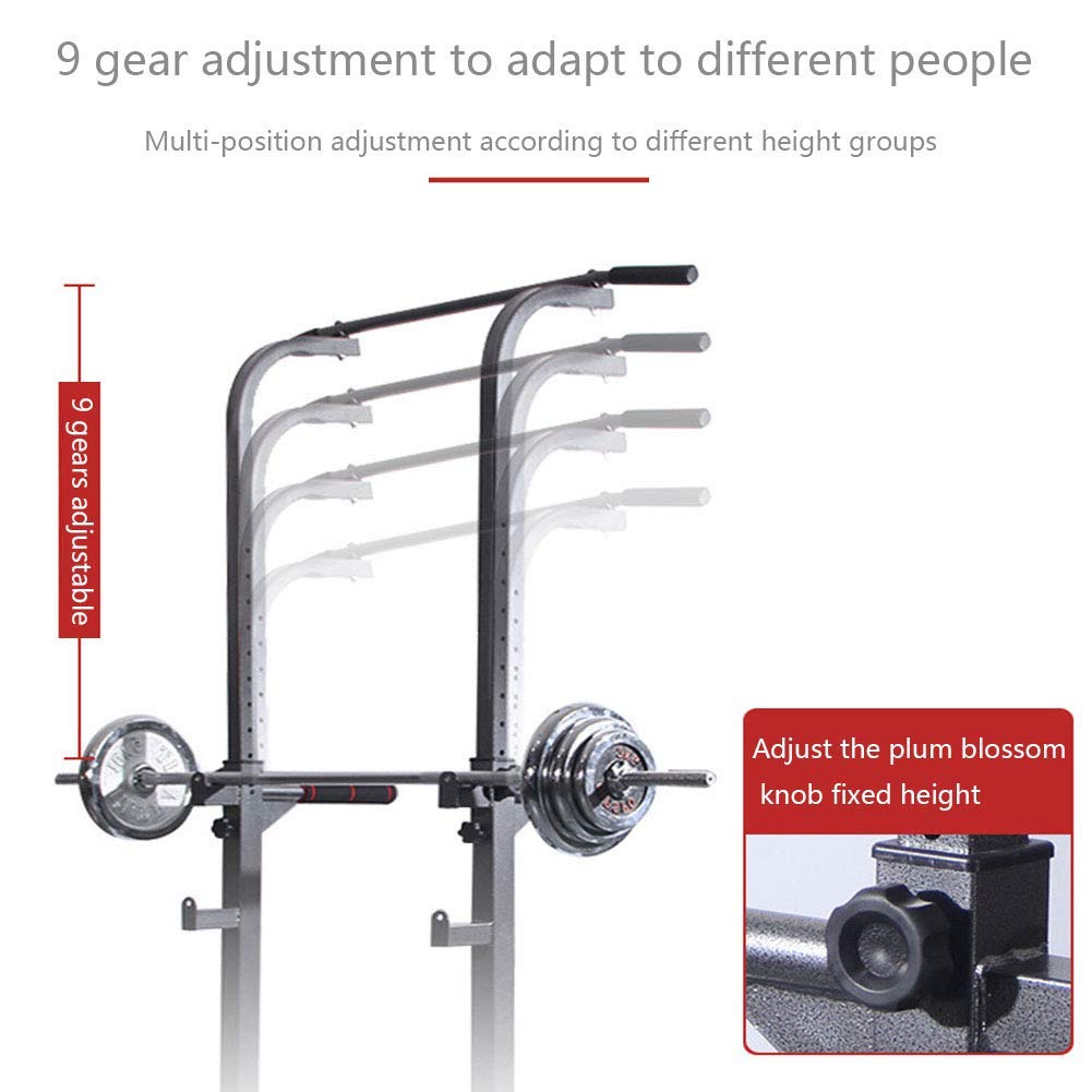Supporto per Squat Multifunzione, Supporto per Squat Fitness, Regolabile per Allenamento della Forza in Palestra, Attrezzatura per trazioni a casa