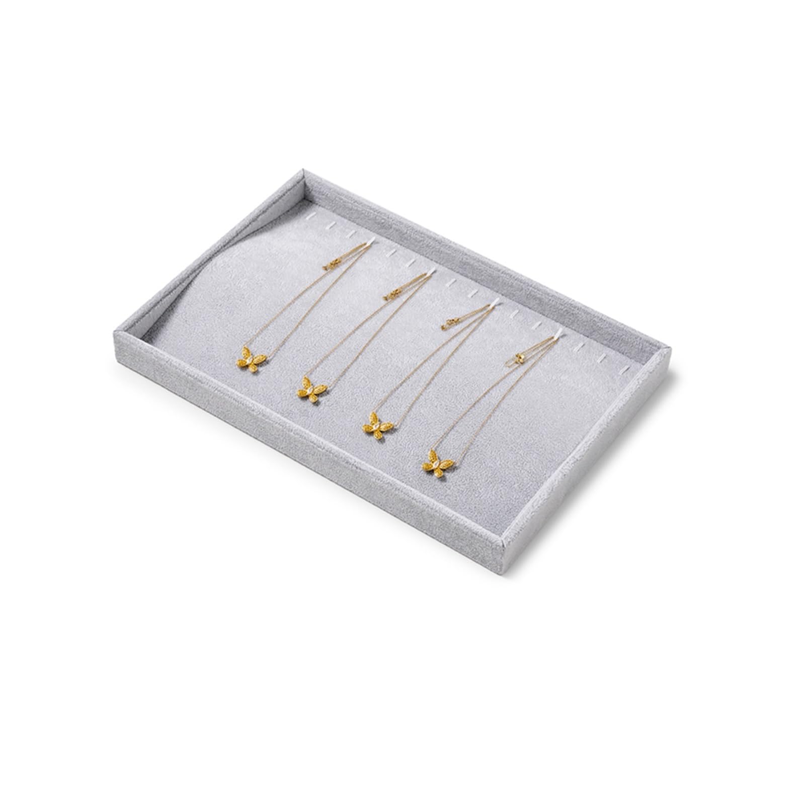 YGMNQAL Velvet Jewelry Tray Velvet Jewelry Tray Ring Earring Display Stand Jewelry Organizer Stackable Necklaces Bracelet Bangle Watch Display Tray