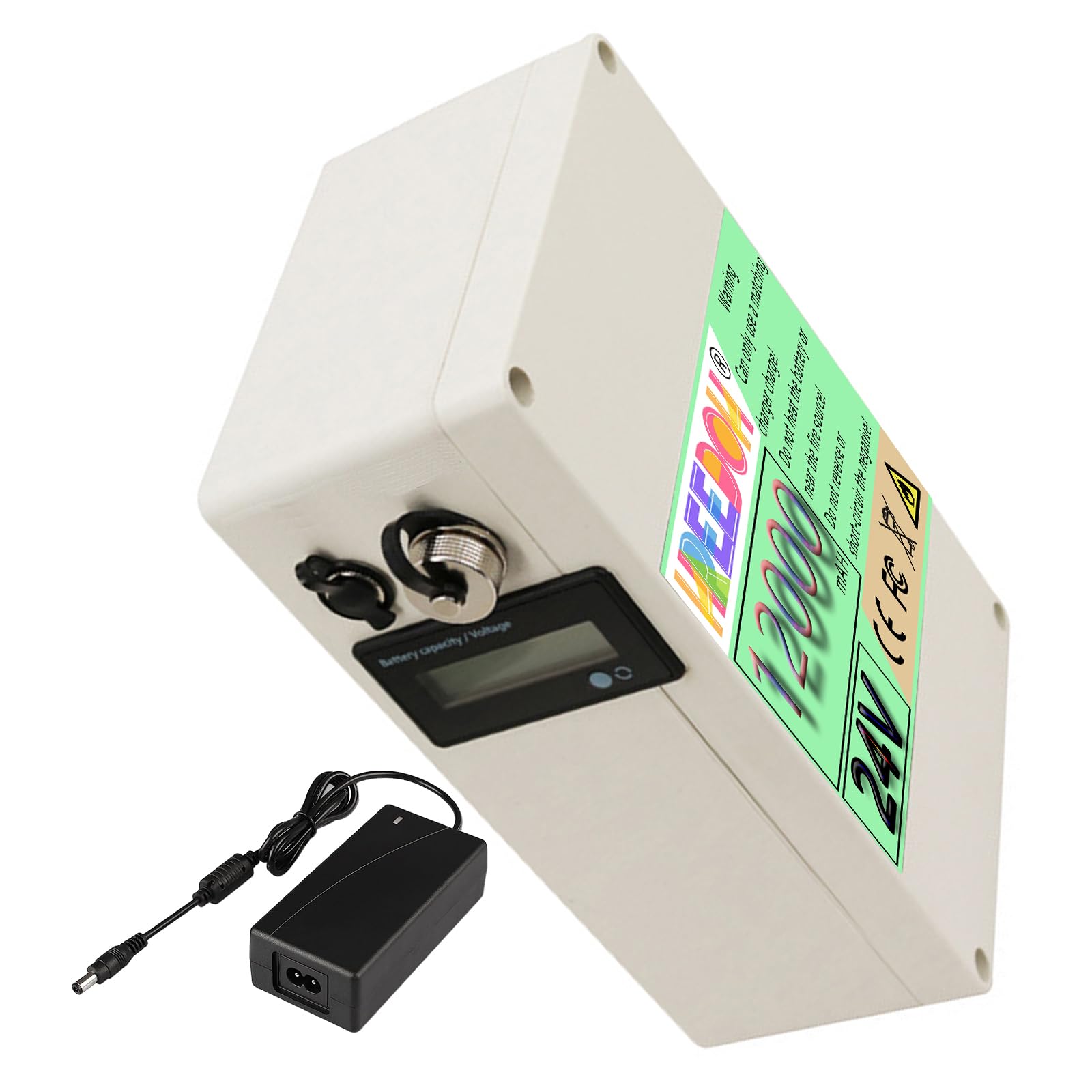 Akumulator litowo-jonowy 24 V, akumulator zamienny litowo-jonowy 24 V, 12 Ah z ładowarką do silnika robota AGV 0–300 W