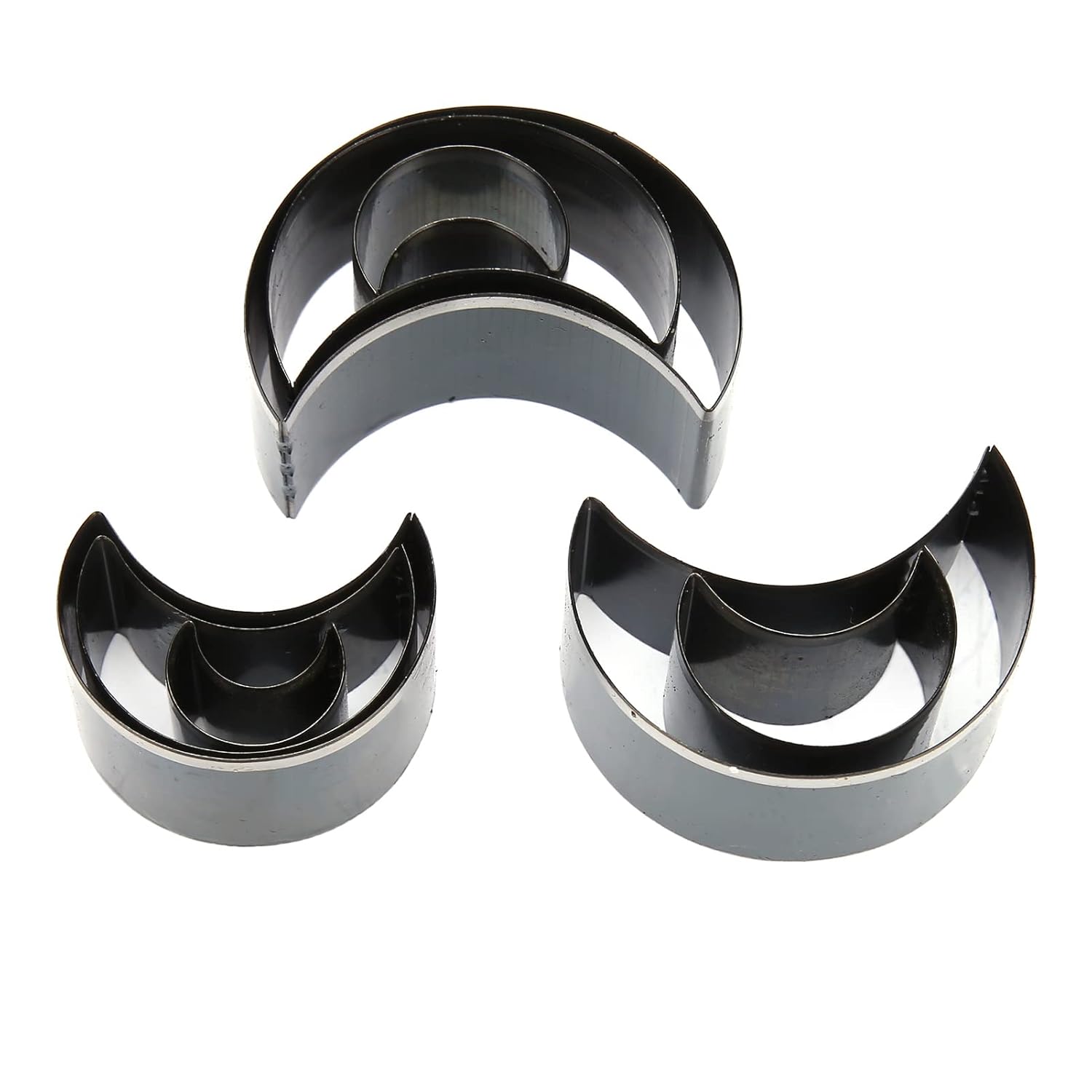 BORDSTRACT 8Pcs Leather Punch Set, Multi - Size Moon Shape Leather Die Cutter, High Carbon Craft Punch Cutting Dies Steel for DIY, Working