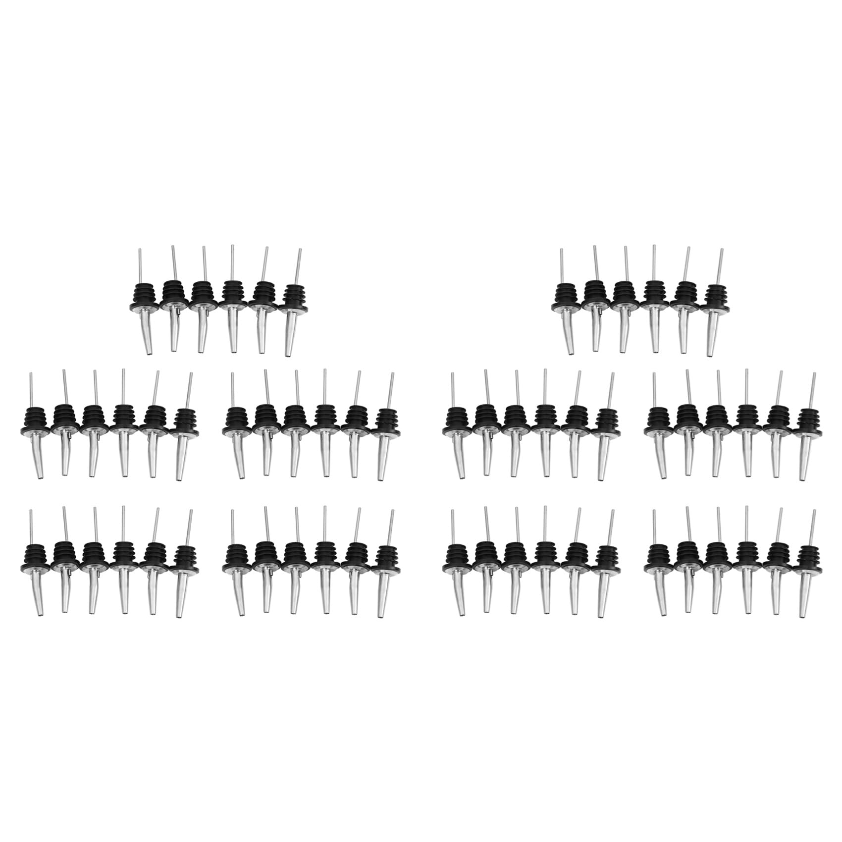 Vjsujehgy 60Pcs Stainless Steel Spirit Wine Bottle Pourer Stopper Free Liquor Cocktail