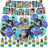 【Material de alta calidad】 Las decoraciones de fiesta de cumpleaños de Dragon Ball están hechas de material de látex de alta calidad, material de papel, hermoso, delicado, ecológico, resistente, duradero y reutilizable.
