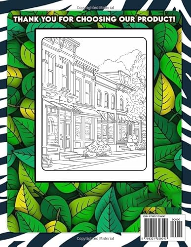 Country Town Coloring Book: Wander through Picturesque Streets and Rustic Countryside, Where Each Pa