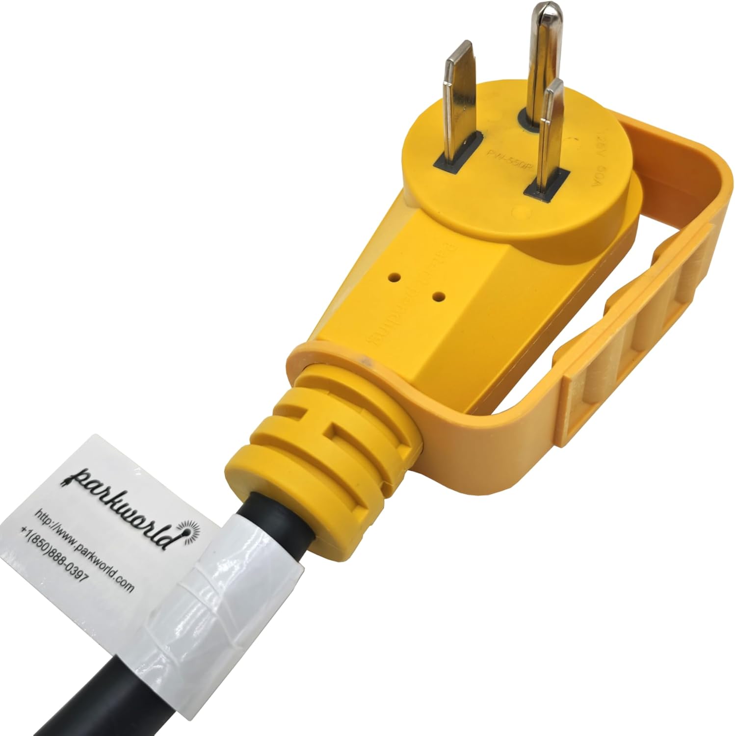 Parkworld 65597 NEMA 5-50 Male Plug to (3) 5-20 Female Receptacle, 3-Prong 50 AMP 125 Splitter Adapter Cord 1FT