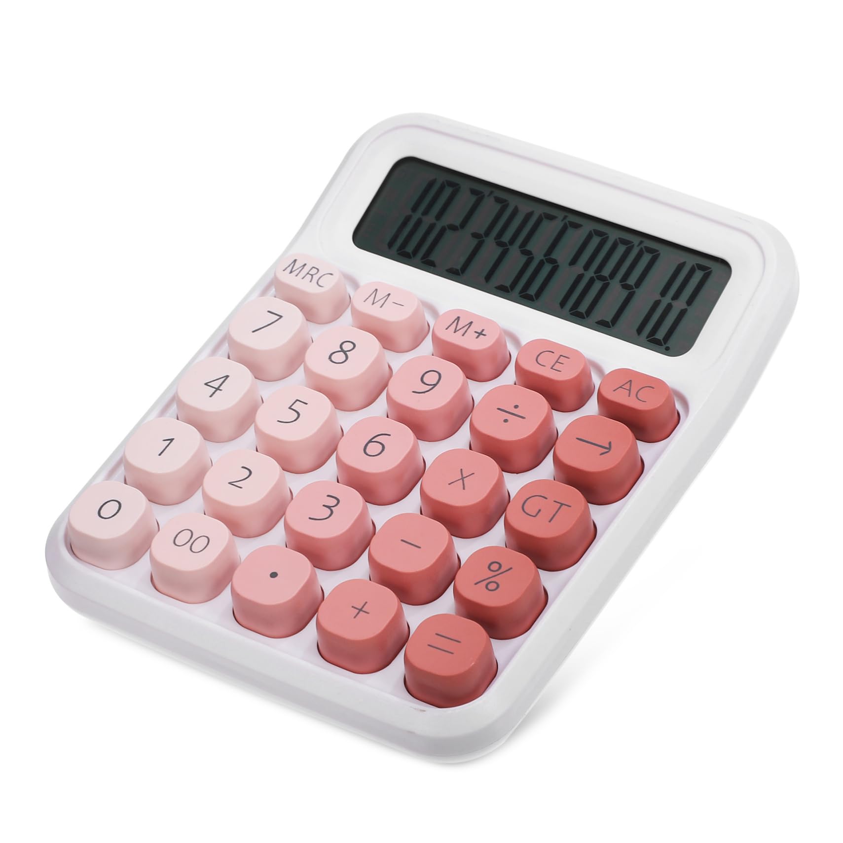 Calculadora rosa de botones Gadpiparty con interruptor mecánico de escritorio para hogar 8