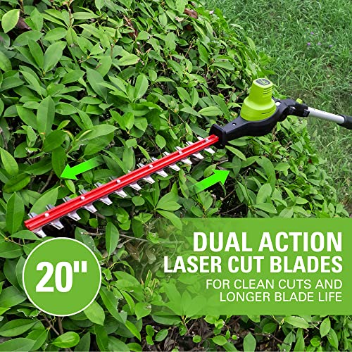 Image of Greenworks 40V 10 in Pole Saw, Hedge Trimmer Kit, Tool Only