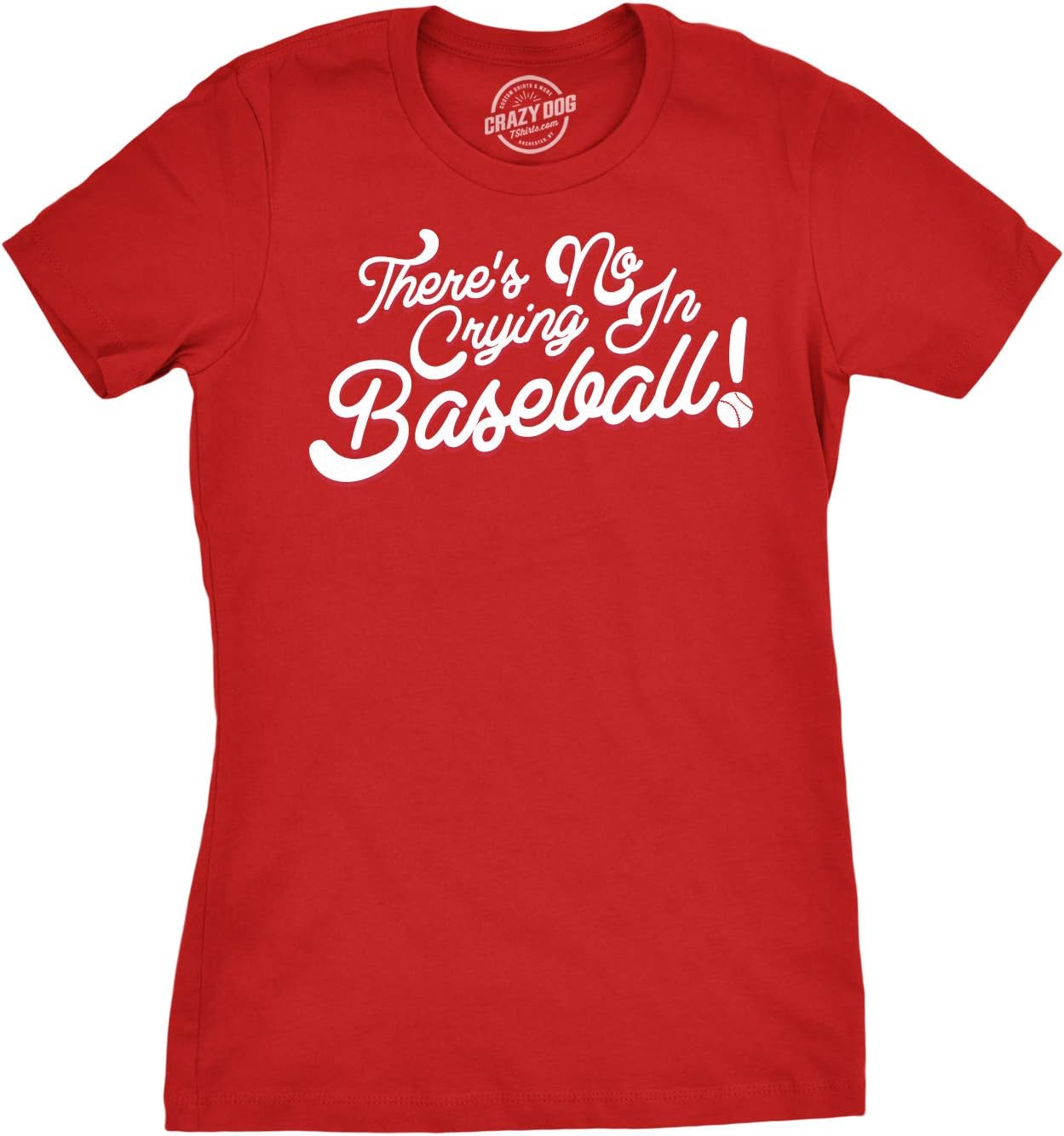 No Crying in Baseball T Shirt League of Their Own Movie Quote Tee for Women