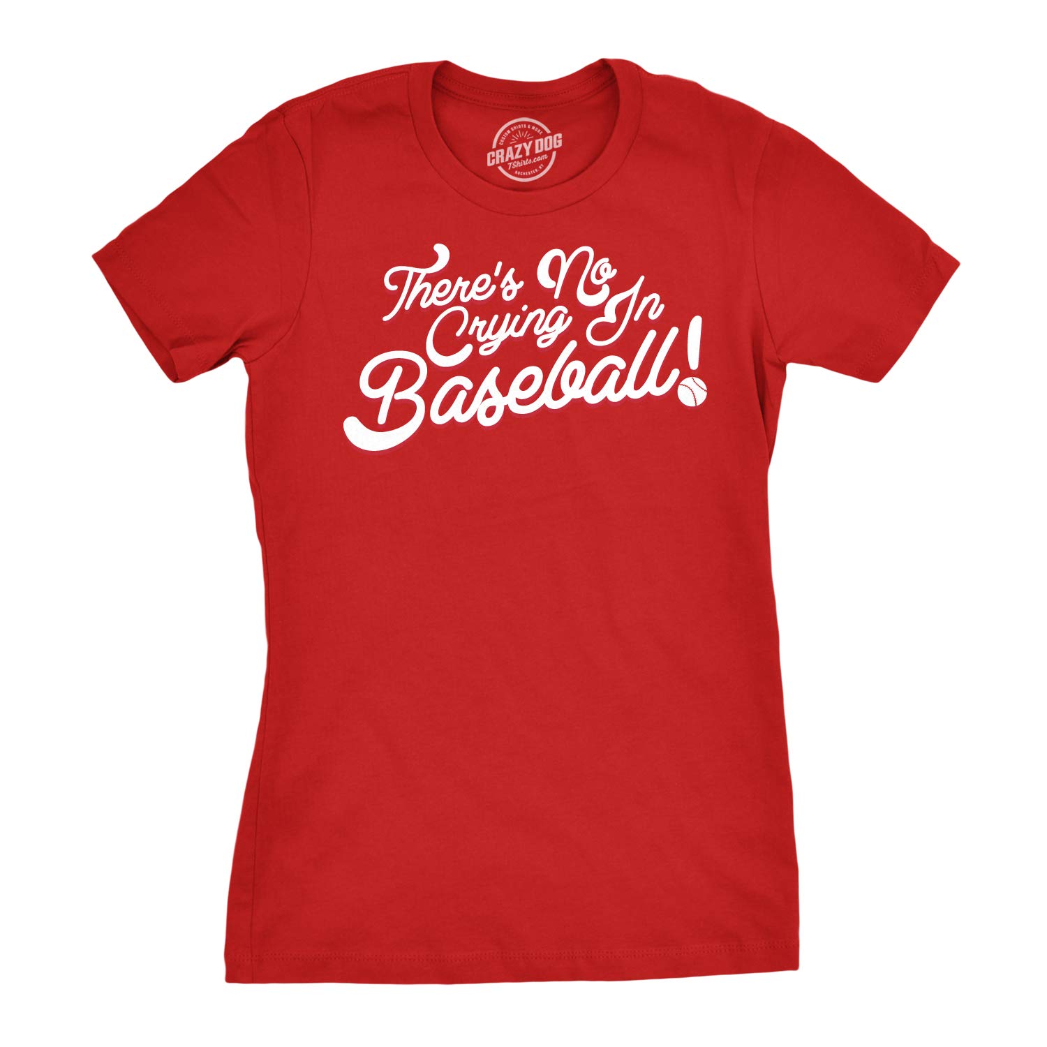No Crying in Baseball T Shirt League of Their Own Movie Quote Tee for Women