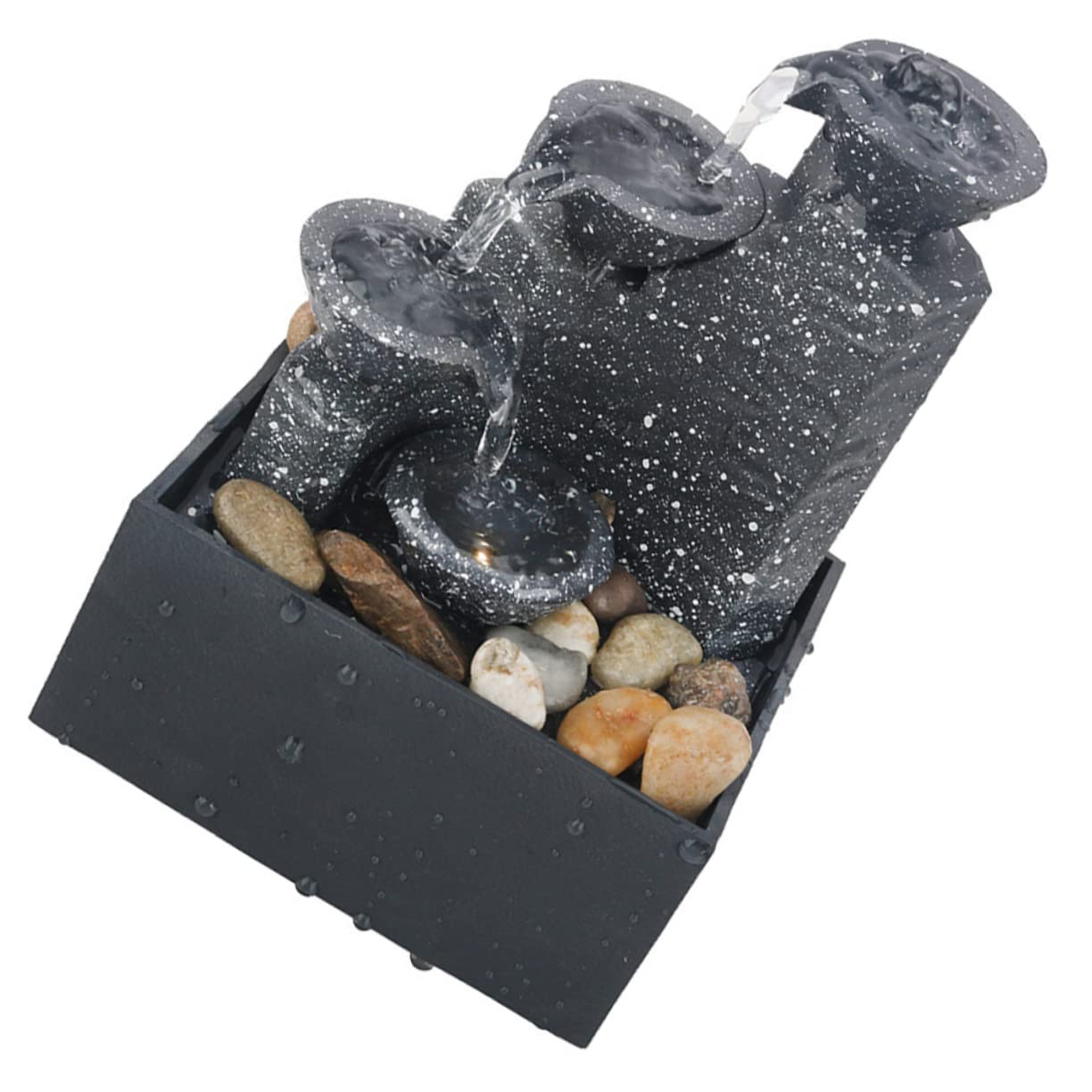 Fontaine artificielle de bureau petite fontaine en plastique décoration intérieure