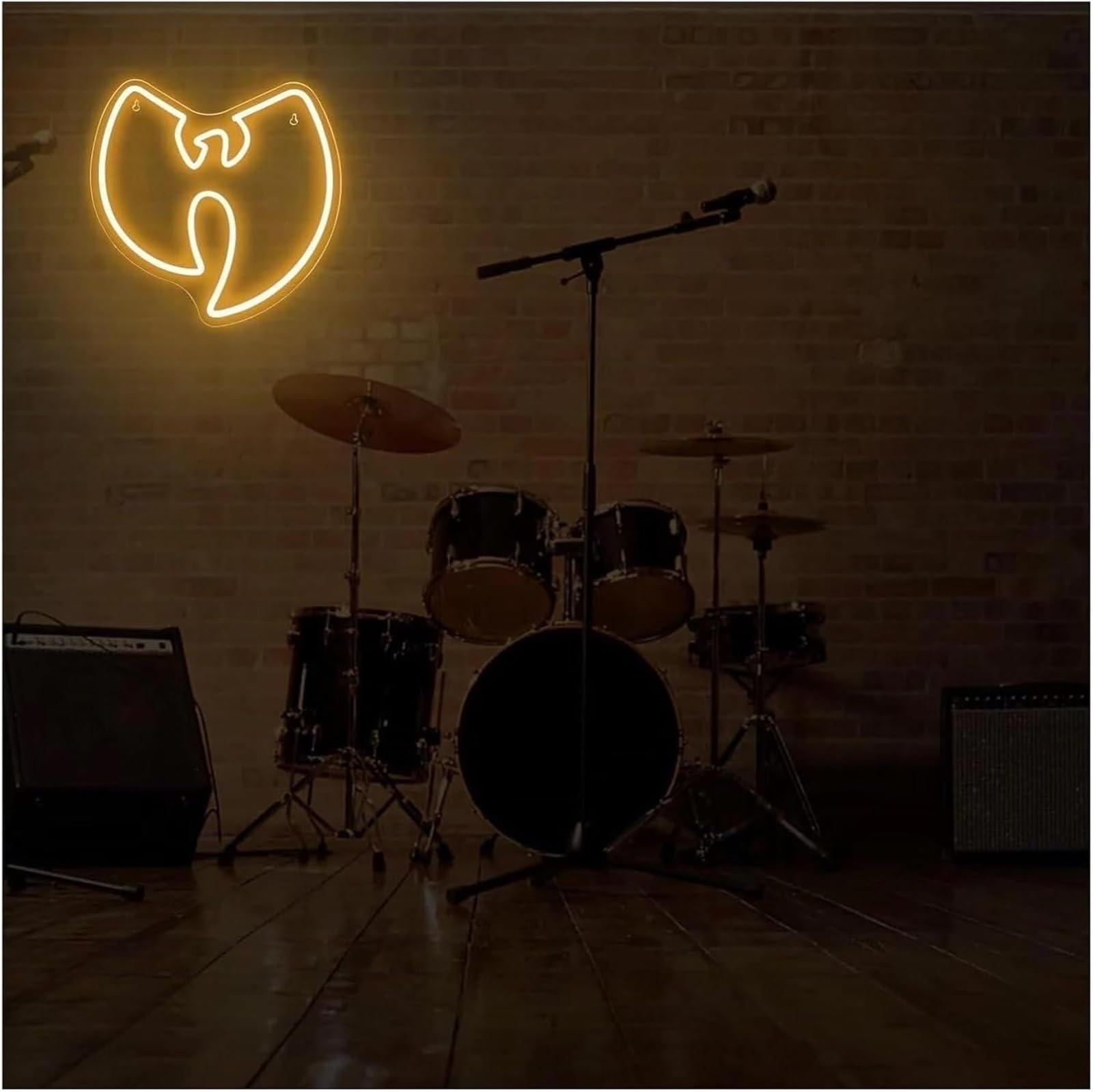 Generico Decorazioni per insegne al per neon con musica hip-pop(Giallo)