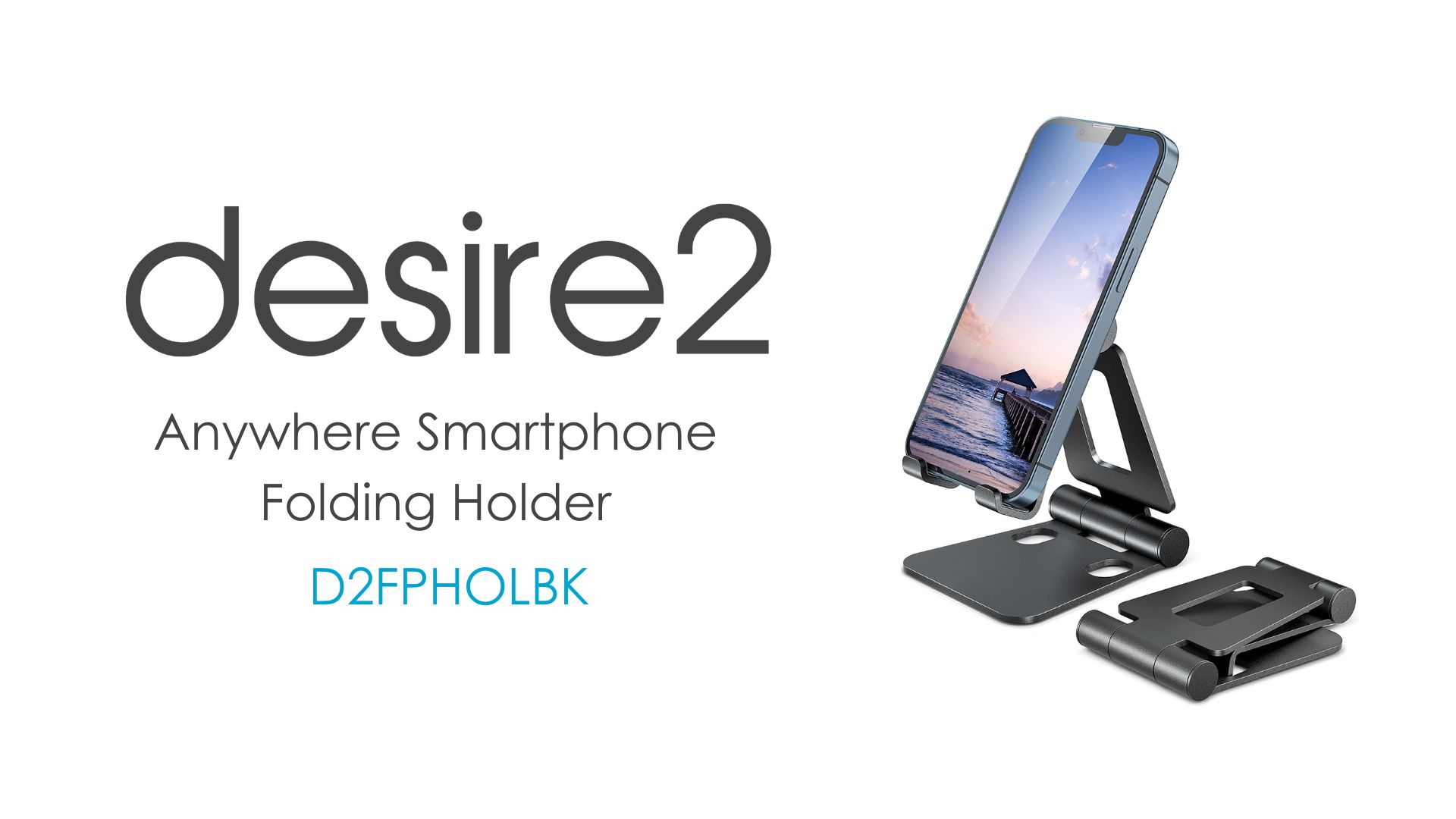 Desire2 Dual Pivot 360 Supporto Regolabile In Alluminio Per Tablet E Smartphone, Pieghevole, Rotazione 360°