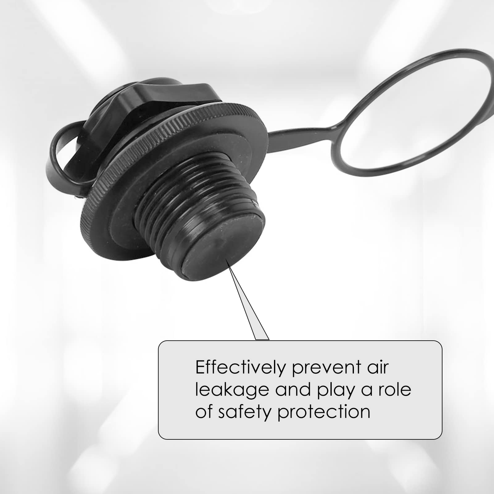 Inflatable Boat Air Valve, 23.9mm Plastic Air Valve Hats Screw Valve Replacement for Inflatable Fishing Boat Kayak Canoe Air Bed Valve Replacement Towable Tube Plug