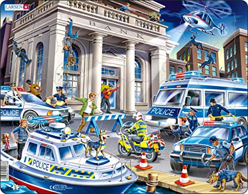 Larsen Puzzles Police 43 Piece Children's Jigsaw Puzzle