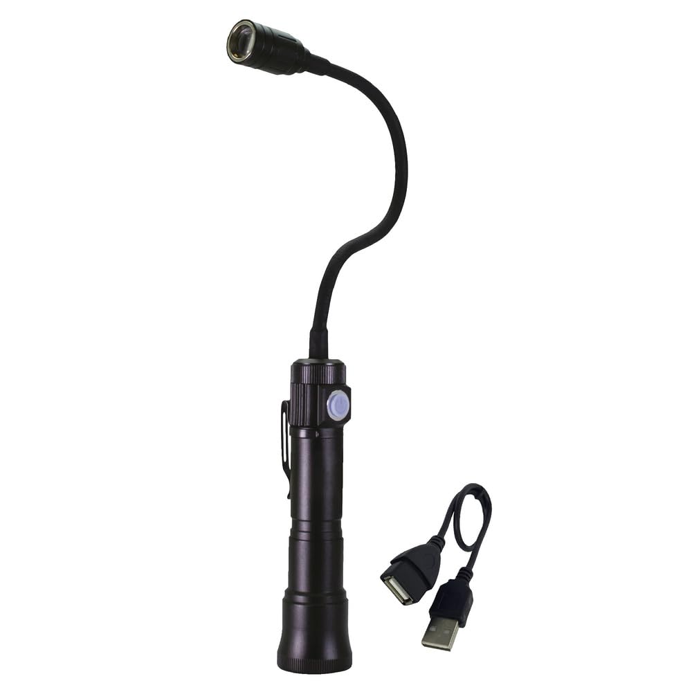 Lampe d'inspection LED rechargeable USB 3W, 165 lumens, IP44, 7000K blanc-froid, aimanté, intensité variable - Tibelec