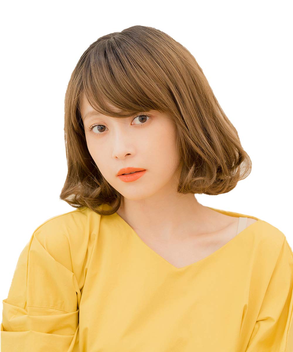 [リネアストリア] 医療用 ウィッグ フルウィッグ ショート ボブ 外ハネ 総手植え 天使のホイップカールボブ (チョコブラウン)
