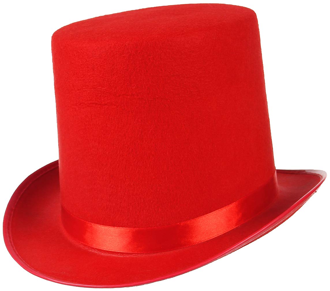 GEMVIEVintage Style Felt Top Hat Costume Party Dress Up Hats Magician Ringmaster Costume Top Hat