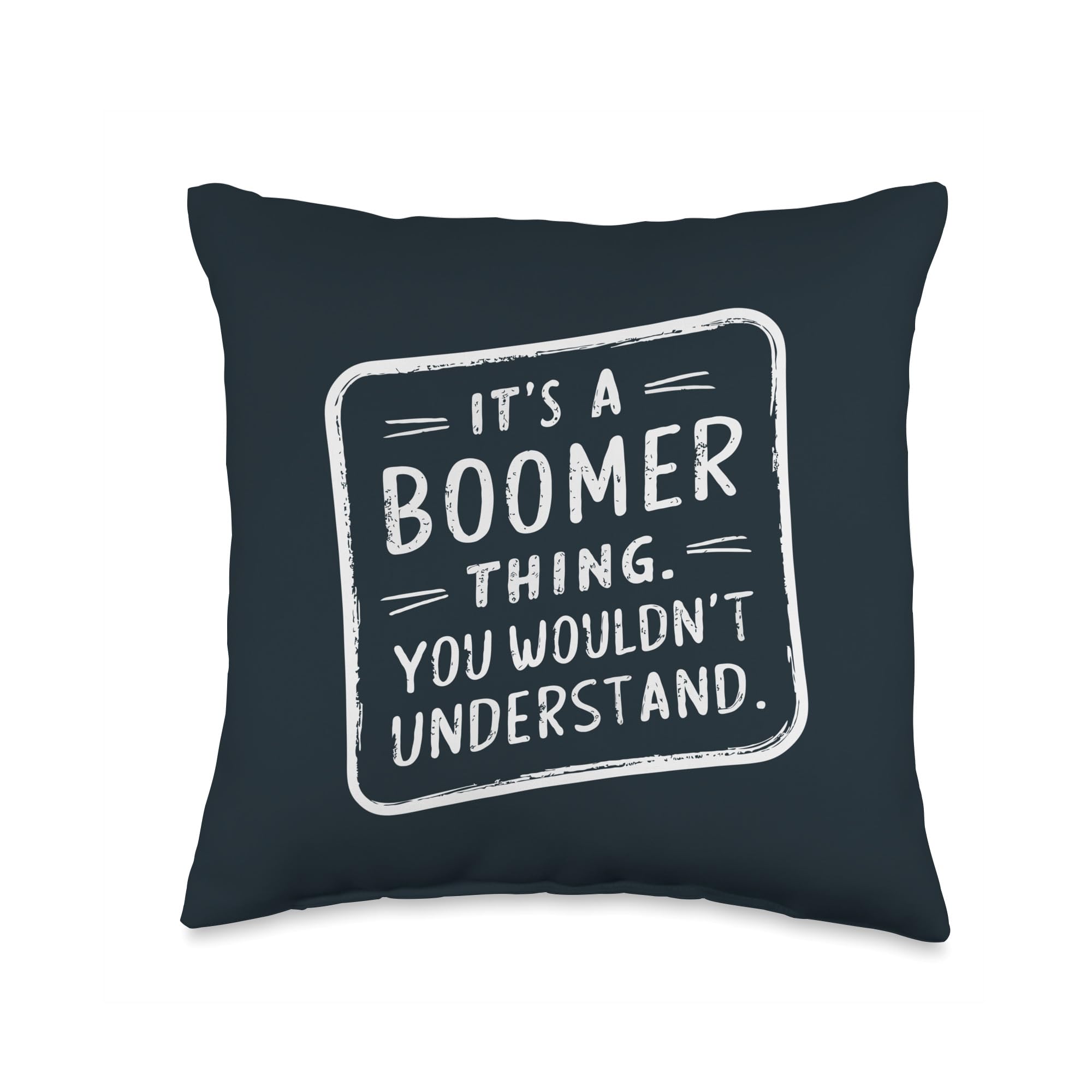 Retro Generational Boomer Humor Joke Boomer Throw Pillow