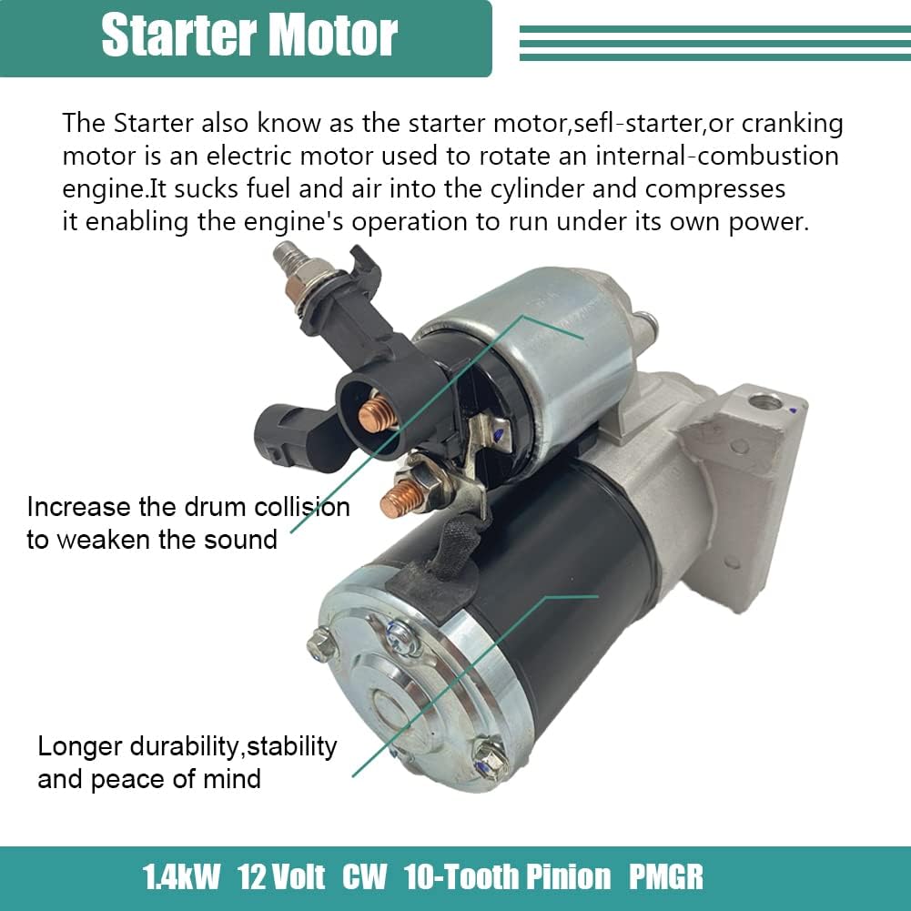 10910N Starter Replacement for Silverado 1500, Sierra 1500, Tahoe, Yukon, Express 3500, Express 2500, Escalade, Savana 3500, Suburban, Escalade ESV, Savana 2500, Yukon XL