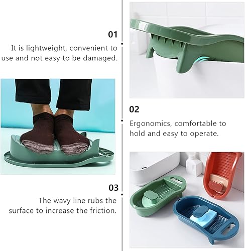 Miniatura 9 de Housoutil Tabla de lavado para lavabo, tabla de lavar a mano, calcetín, tabla de lavar ropa interior, tabla de lavar la tabla de lavar la ropa y