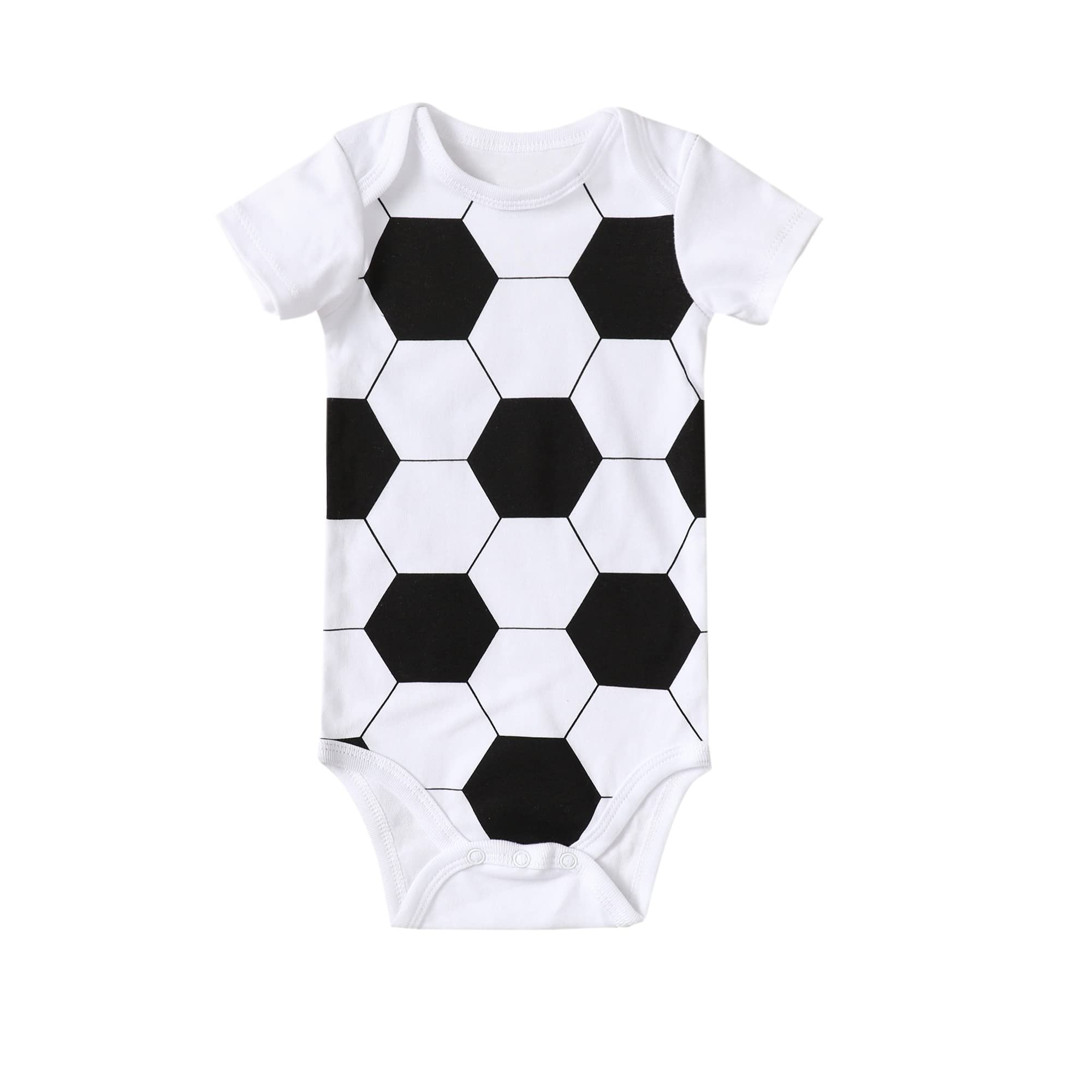 Chichoo Newborn Baby Football Baseball Soccer Sport Themed Jersey Outfit Infant Bodysuit Interlock 195 Gsm 0-24 Months