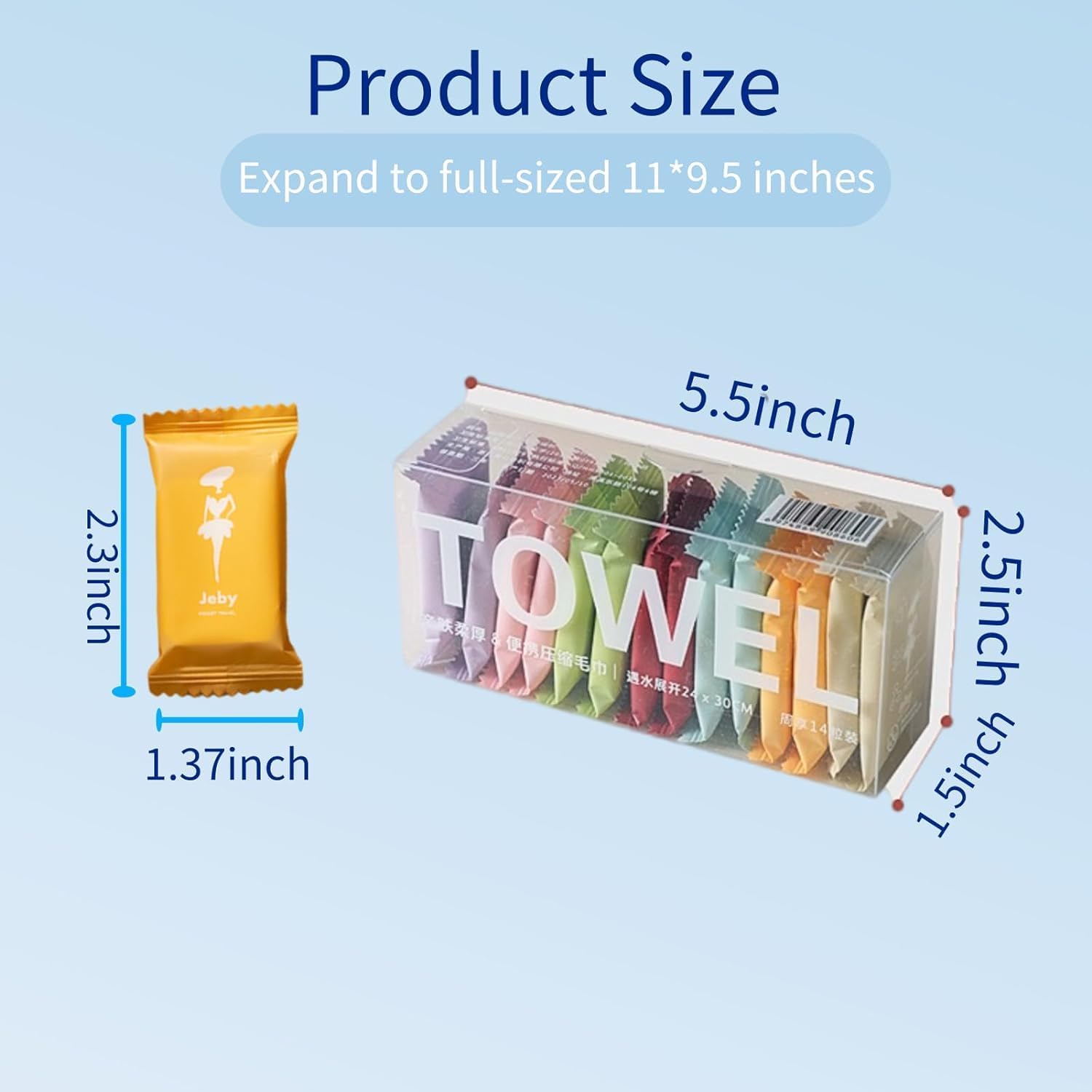 Zazivar Compressed Towels - Magic Tablet Towel for Travel, Home, Outdoor Activities - (PACK OF 14) 2