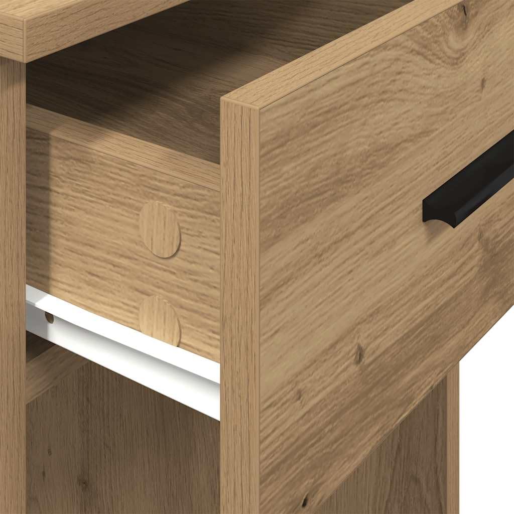 Computerschrank mit Schublade, PC-Unterschrank für Computergehäuse, PC-Ständer mit offenem Fach, Artisan-Eiche, 35 x 45 x 77 cm, Möbel für PC-Tower und Büroorganisation