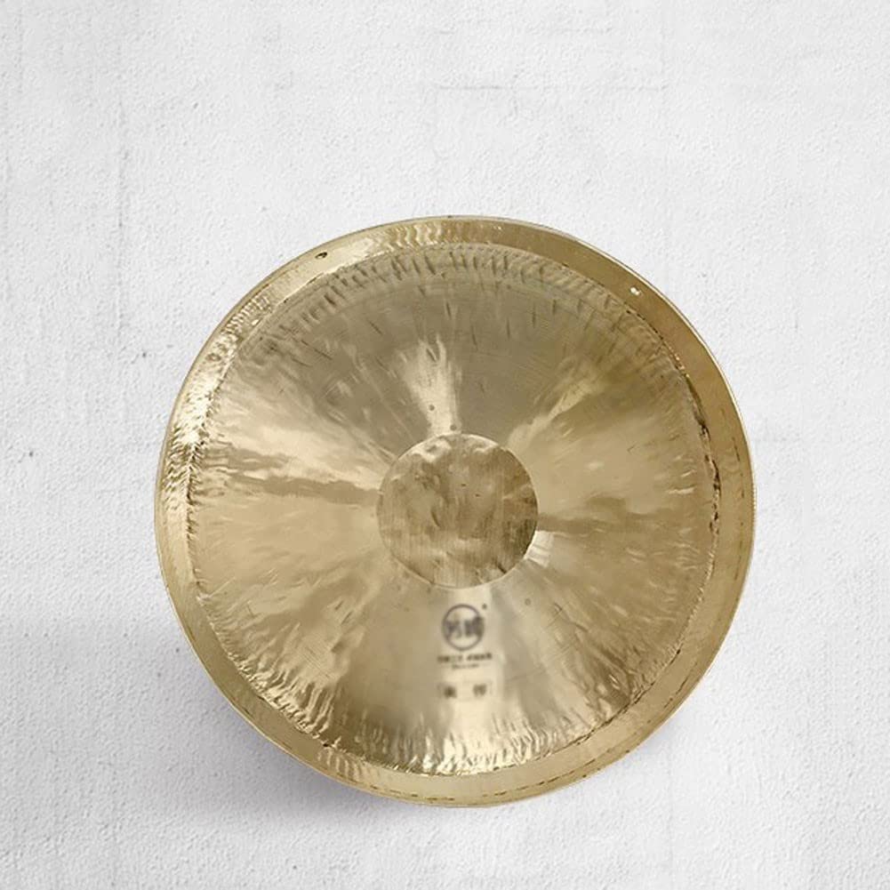 Gong de latón Gong Chino de Bronce Gong Chino de latón Feng Shui, Gong auténtico Mini Gong pequeño Gong de Escritorio(45cm)