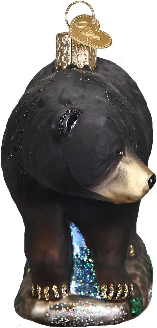 Old World Christmas Black Bear Glass Blown Ornament for Christmas Tree, Handcrafted Holiday Decoration, Wildlife Animal Collection - Image 4