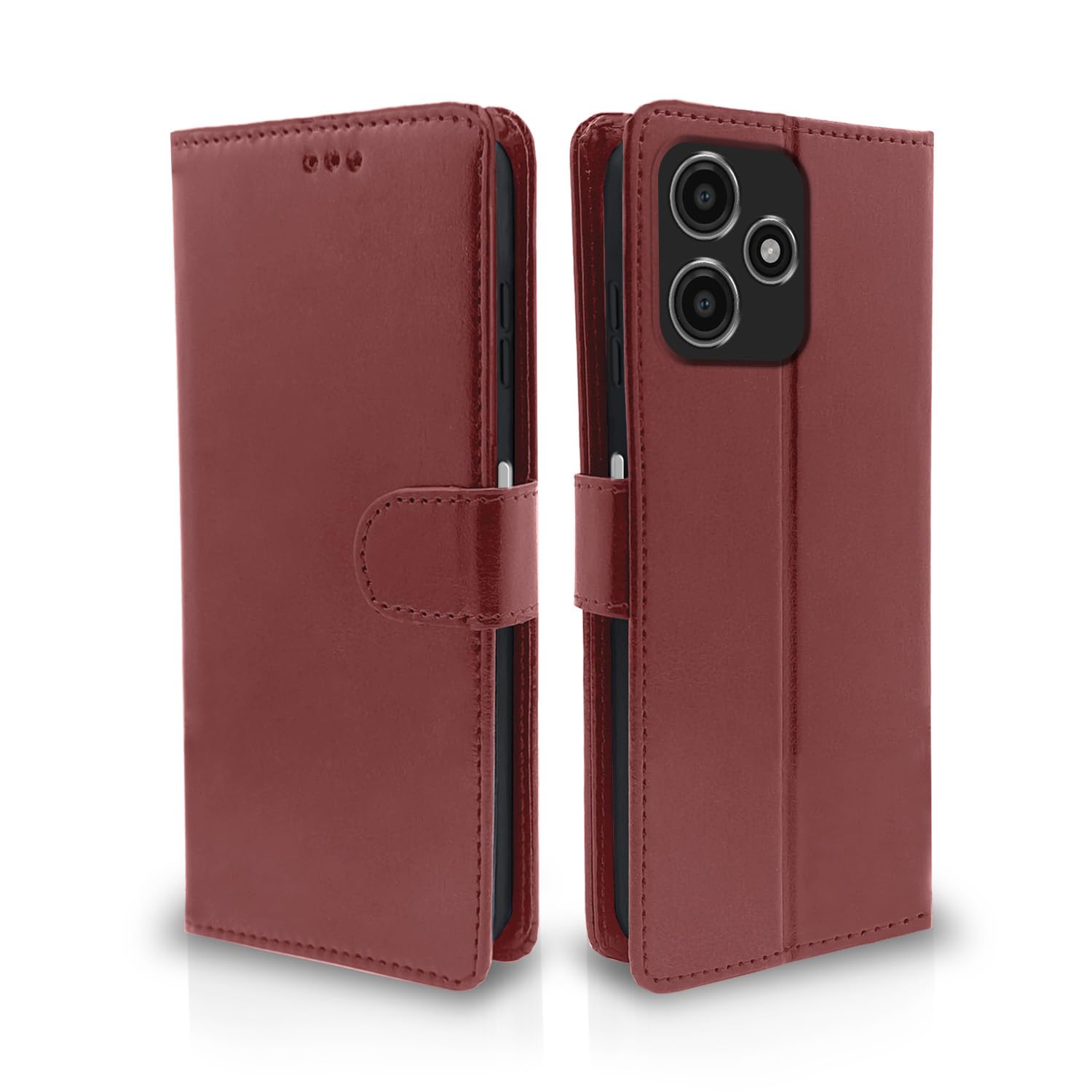 Pikkme Mi Redmi 12 5G / Poco M6 Pro 5G Flip Cover Leather Finish | Inside TPU | Wallet Stand and Shock Proof | Flip Case for Mi Redmi 12 5G / Poco M6 Pro 5G (Brown) (B0CF1MLN6C) Amazon Price History, Amazon Price Tracker