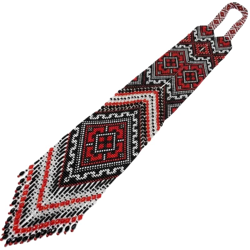 Collier ukrainien Gerdan fait main en perles, une idée cadeau traditionnelle unique