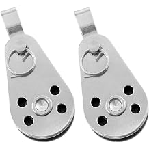 2PCS Stainless Steel Nylon Pulley Marine Pulley Rope Pulley Kayak for Marine Accessories