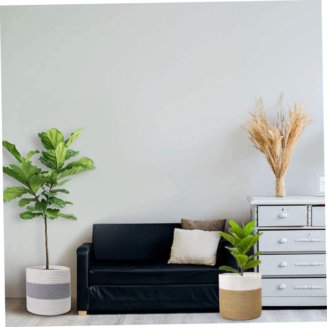 Panier de Plante tissé Panier de Jute Plante Plante Plante Paniers de Rangement tissé Panier de Rangement tissé Planteurs de Fleurs pour la Maison Plantes en Pot Style de décoration1
